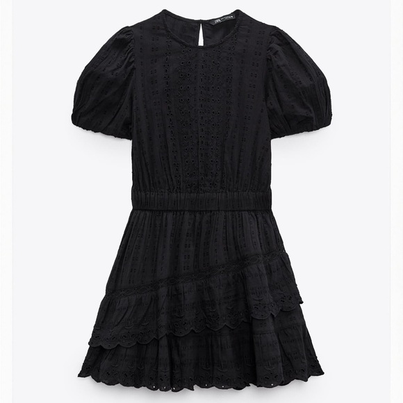 Zara Dresses Nwt Zara Embroidered Lace Insert Dress Poshmark